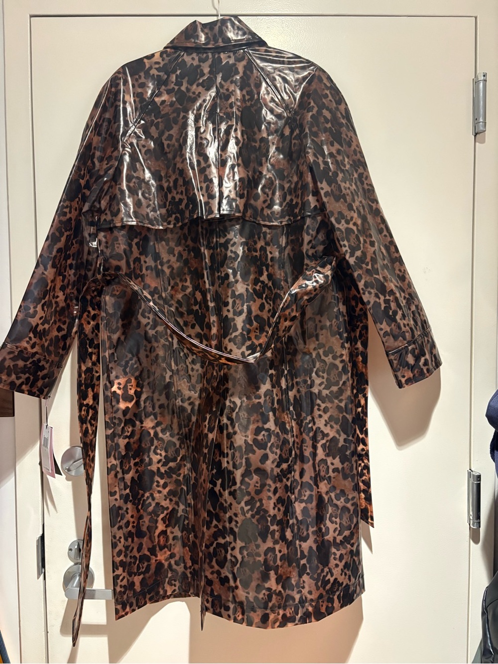 Leopard Print Rain Trench Coat - Picture 4 of 4